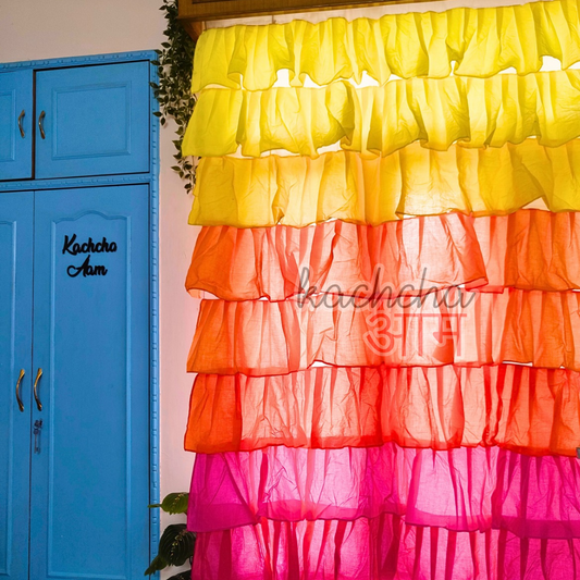 Sunset Full Ruffle Curtains