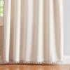 Cream Pompom Lace Colored Cotton Curtains