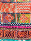 Orange Jacquard Fridge Cover without Pockets & Multi Tassels