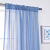 Blue Bottom Ruffle Cotton Curtains
