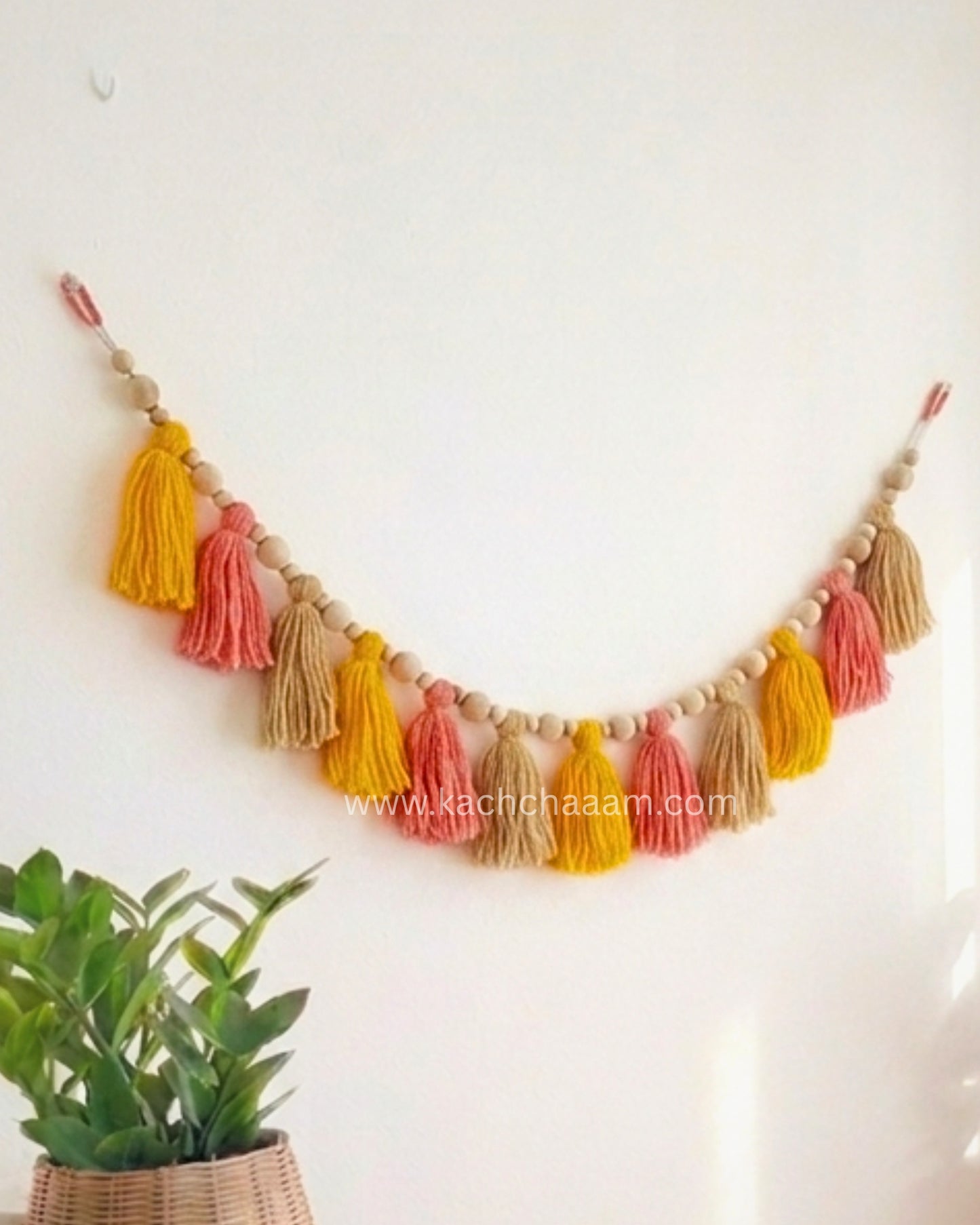 Single Layered Wool Tassel Sunset Bliss Bunting