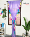 Celestial Sky Inspired Tassels Lavender Curtains (Cotton/Sheer)