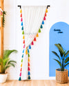 🌈 Rainbow Tassel White Curtains (Cotton & Sheer)