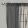 Grey Bottom Ruffle Cotton Curtains