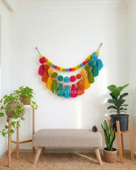3 Layered Wool Rainbow Bunting