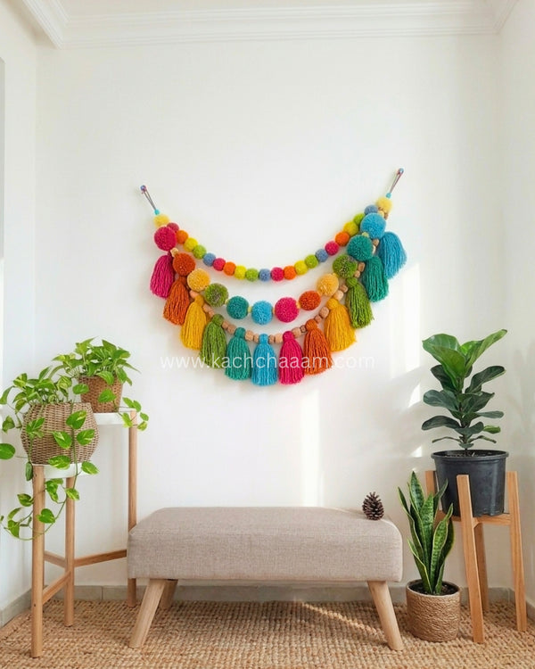 3 Layered Wool Rainbow Bunting