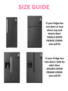 Blue Motif Fridge Cover without Pockets & Multi Tassels