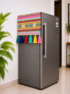 Neon Yellow Fridge Cover without Pockets & Multi Tassels