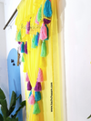 Celestial Tassel Double Layered Lemon Curtain with Two Frills on Top