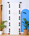 Christmas Tassels White Curtains (Cotton/Sheer)