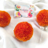 Handmade Premium wool Pompom Orange color