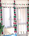 Christmas Limited Edition Tassel curtains with Pompom Frills (Cotton & Sheer)