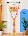 Sunset Tassel White Curtains with Double Frills on Top (Cotton & Sheer)