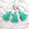 Handmade Big Size Wool Tassels Mint Green color