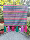 Lavender Jacquard Fridge Cover without Pockets & Multi Tassels