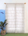 White Georgette Full Ruffle Curtains