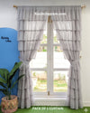 Grey Georgette Full Ruffle Curtains