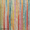 Sky Blue Cotton Slub Solid Fridge Cover with Multicolored Jacquard Fabric Pockets and Rainbow Tassel