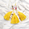 Handmade Big Size Wool Tassels Lemon color