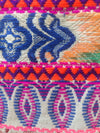 Plum Motif Jacquard Fridge Cover without Pockets & Neon Tassels