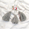 Handmade Big Size Wool Tassels Grey color