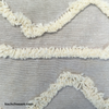 Grey Cotton Tufted Sofa Cover with Sunset Bliss Tassels