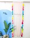 Gulbahar Tassel Peach Curtains (Cotton & Sheer)