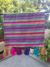 Purple Jacquard Fridge Cover without Pockets & Multi Tassels