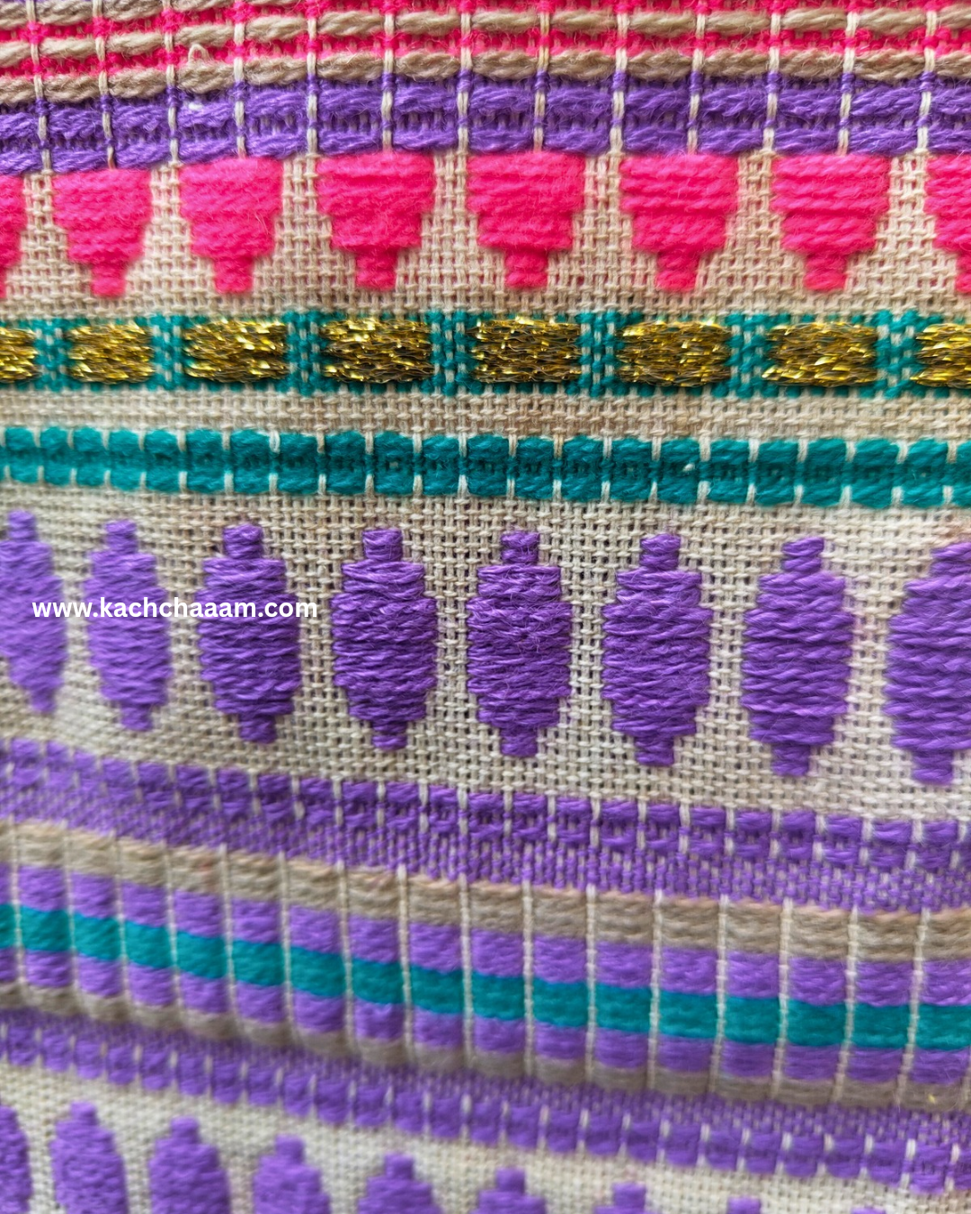 Lavender Jacquard Fridge Cover without Pockets & Multi Tassels