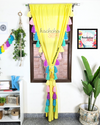 Celestial Sky Inspired Tassels Lemon Curtains (Cotton/Sheer)