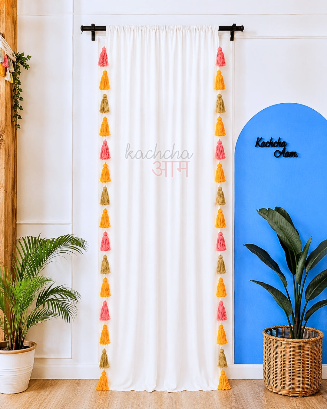Sunset Bliss Tassel Curtains (Cotton & Sheer)