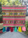 Neon Yellow Fridge Cover without Pockets & Multi Tassels