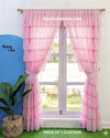 Pink Georgette Full Ruffle Curtains