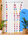 Hyppy Soul Tassel White Curtains (Cotton & Sheer)