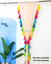 Gulbahar Tassel Peach Curtains (Cotton & Sheer)