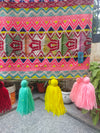 Neon Yellow Fridge Cover without Pockets & Multi Tassels