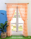 Peach Georgette Full Ruffle Curtains