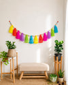 Single Layered Wool Tassel Neon Party Bunting