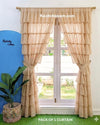 Beige Georgette Full Ruffle Curtains