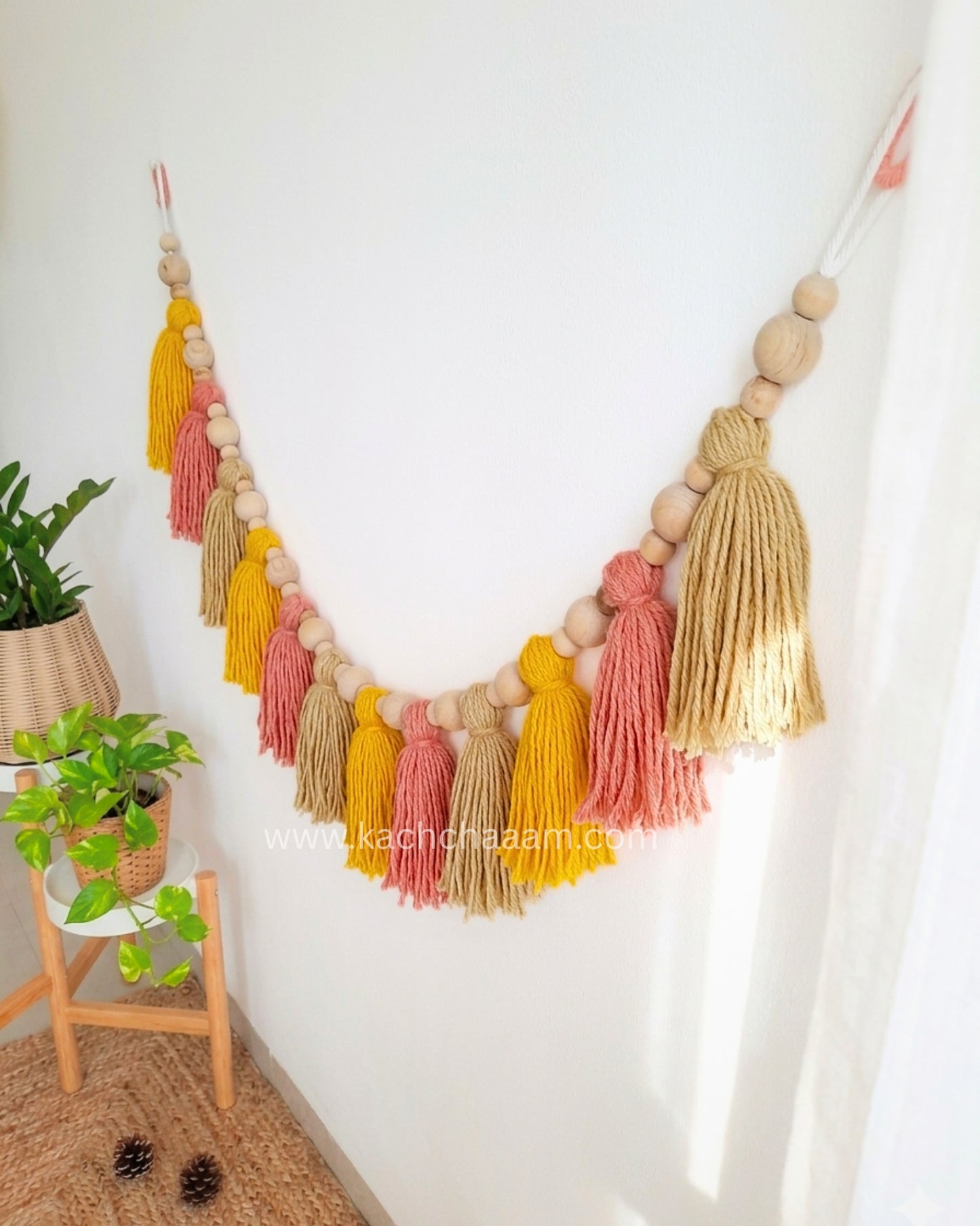 Single Layered Wool Tassel Sunset Bliss Bunting