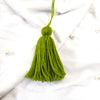 Handmade Big Size Wool Tassels Moss Green color