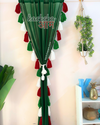 Christmas Tassels Green Curtains (Cotton/Sheer)