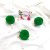 Handmade Premium wool Pompom Green color