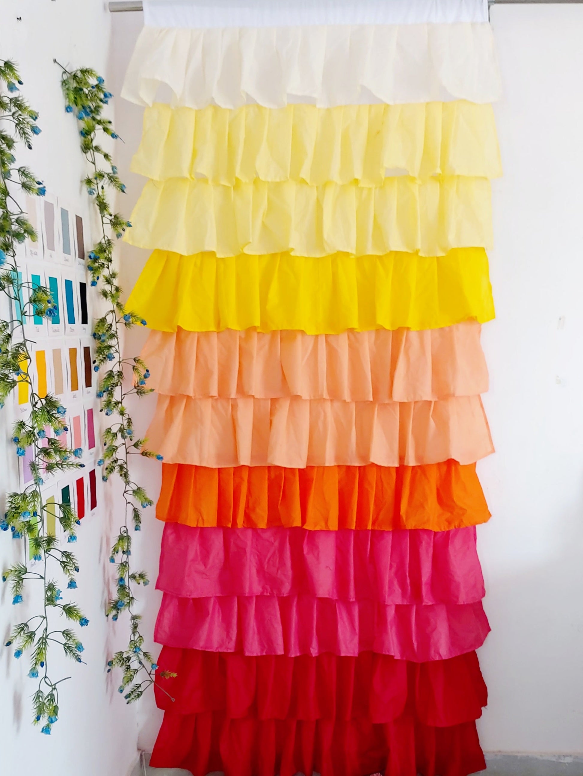 Sunset Full Ruffle Curtains – KACHCHA AAM