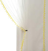 Colored Pompom Lace Modern White Cotton Curtains (7 Colors)