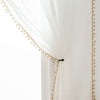 Colored Pompom Lace Modern White Cotton Curtains (7 Colors)