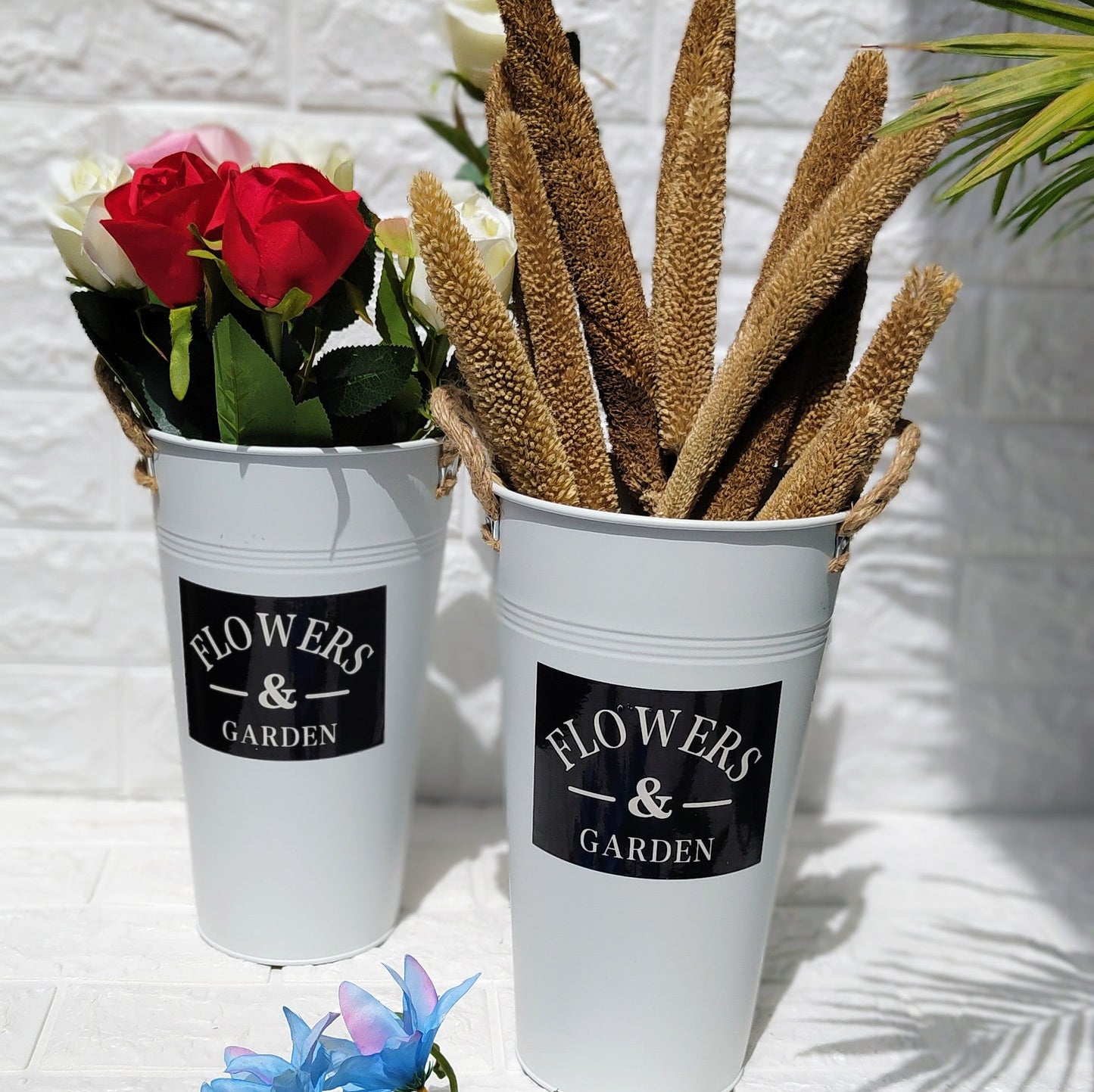 Aesthetic Metal Planter Bucket