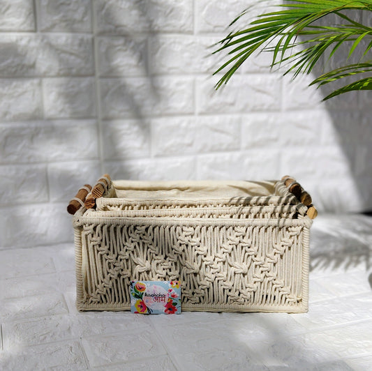 Macrame Storage Baskets (Set of 3)
