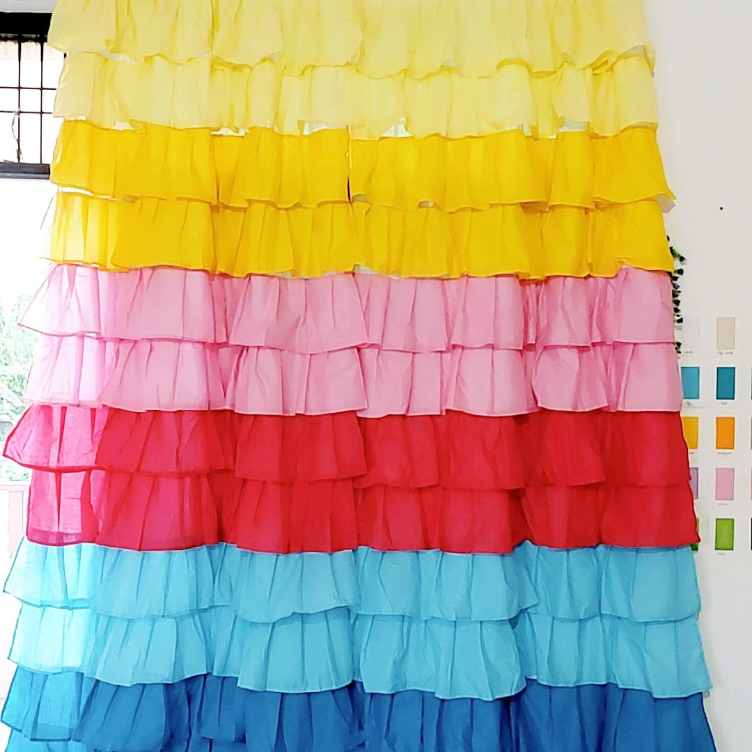 Candycrush Full Ruffle Curtains