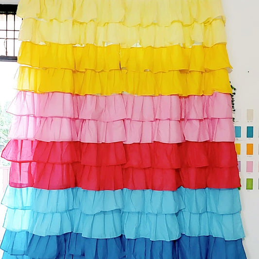 Candycrush Full Ruffle Curtains